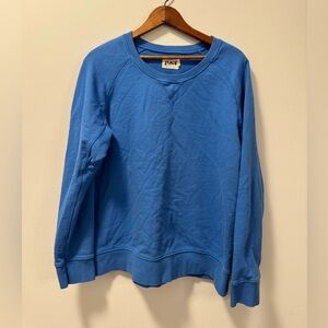 Pact Organic Cotton Brushed Fleece Classic Crewneck Sweatshirt Coastal Blue